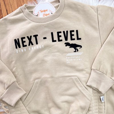 Conj. Casaco Next Level e Calça de Moletom - Areia